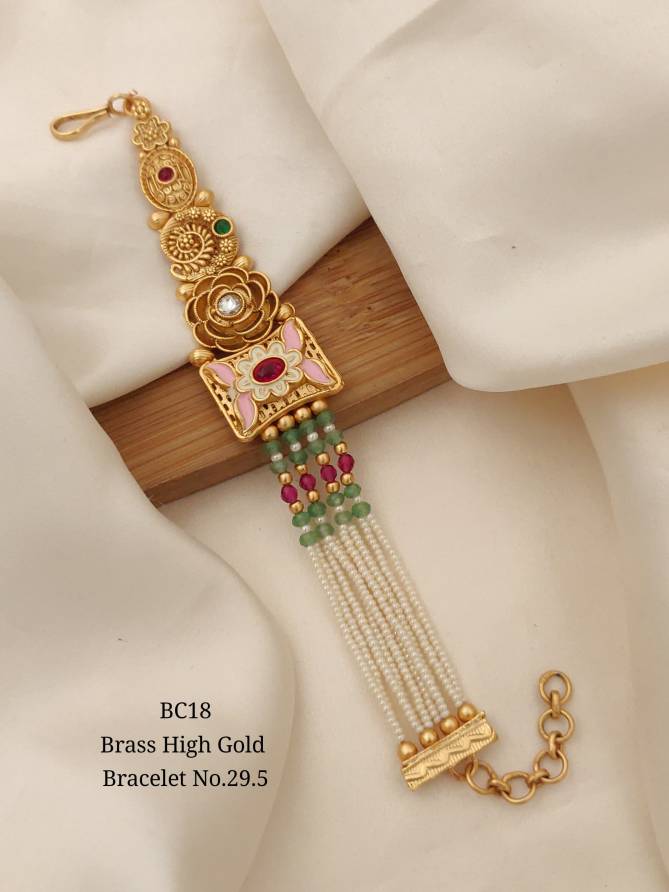 BC16 Designer Brass High Gold Bracelets Wholesale Price In Surat
